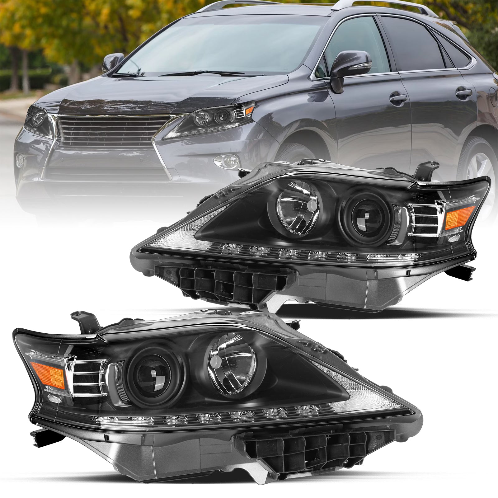 VehicleAid Headlights For 2013-2015 Lexus RX350/ RX450h