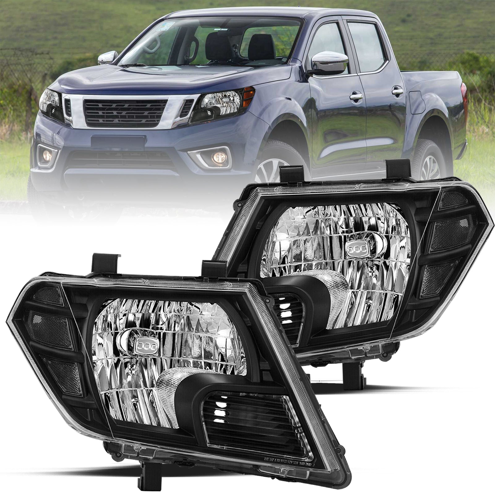 VehicleAid Headlights For 2009-2021 Nissan Frontier