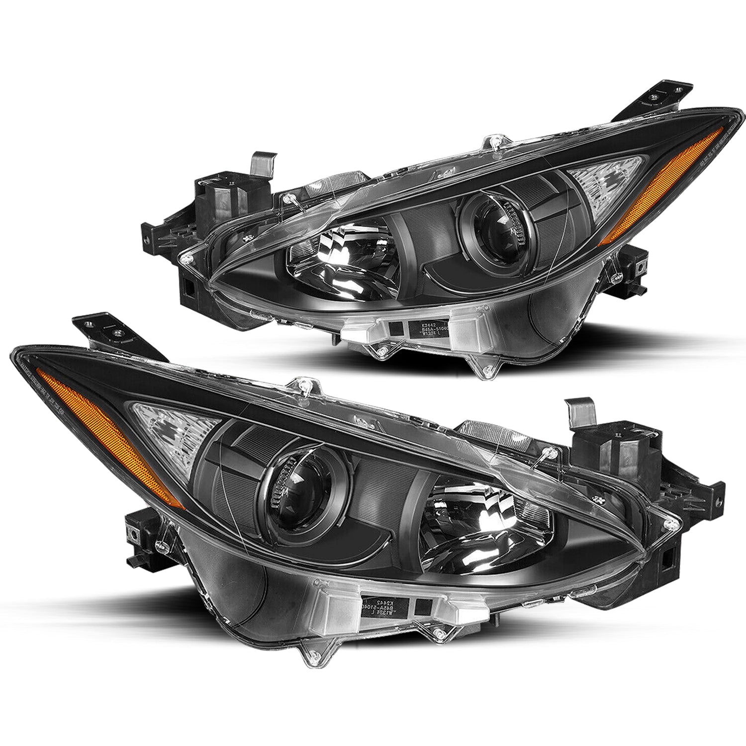 VehicleAid Headlights For 2014-2016 Mazda 3