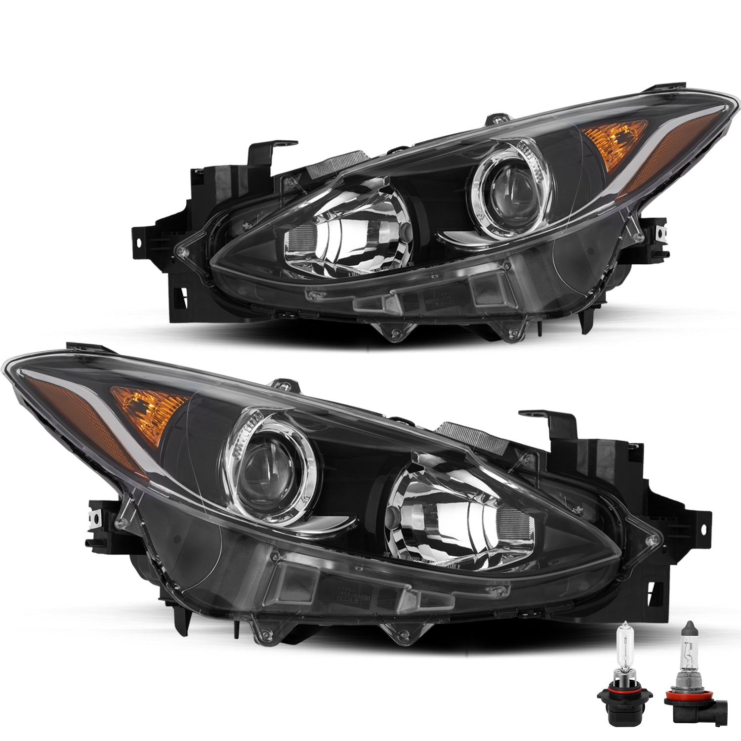 VehicleAid Headlights For 2014-2016 Mazda 3