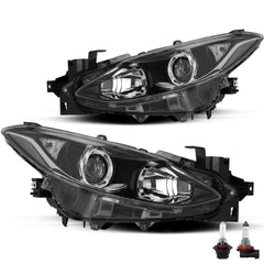 VehicleAid Headlights For 2014-2016 Mazda 3