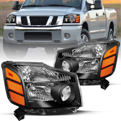 VehicleAid Headlights For 2004-2015 Nissan Titan