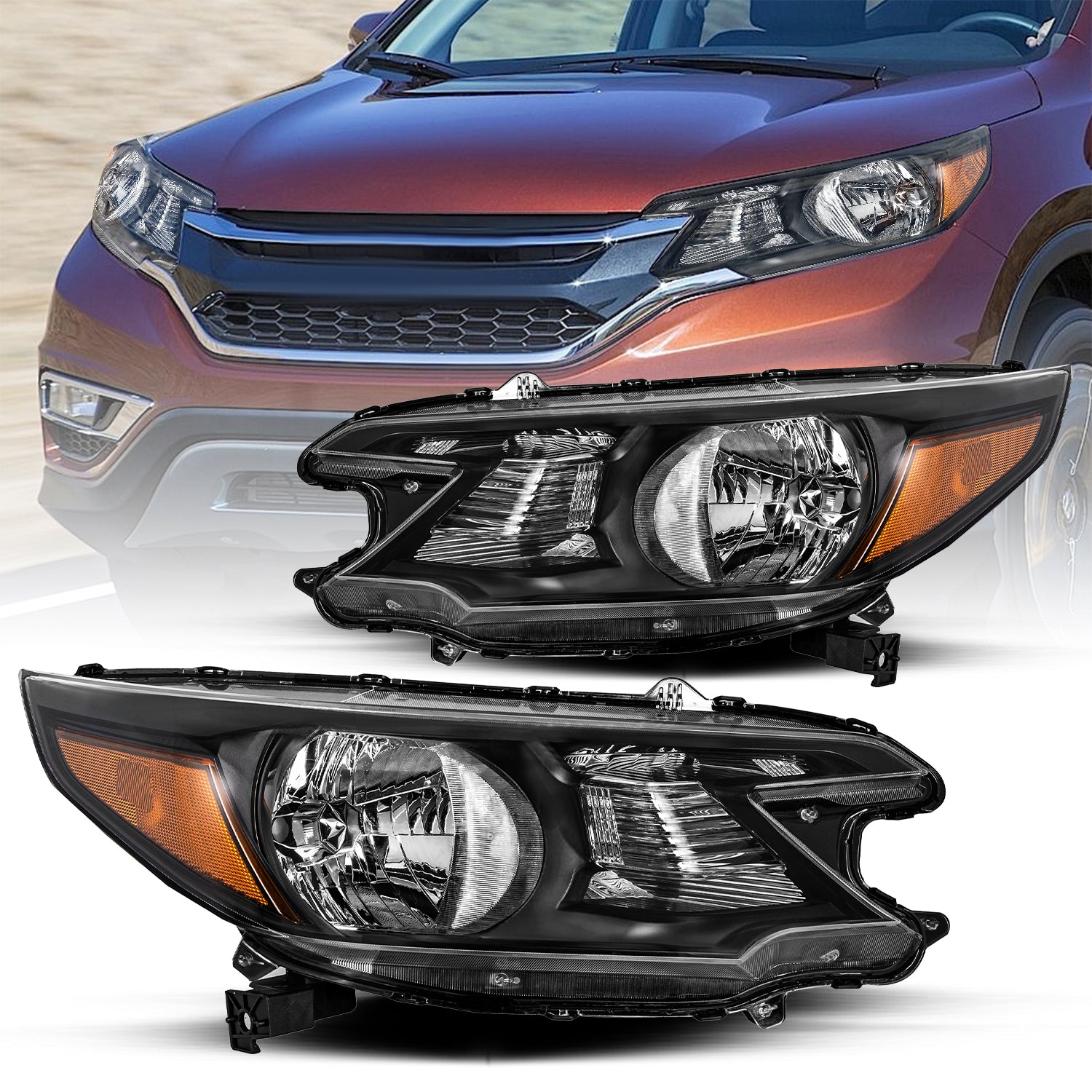 VehicleAid Projector Headlights For 2012-2014 Honda CR-V