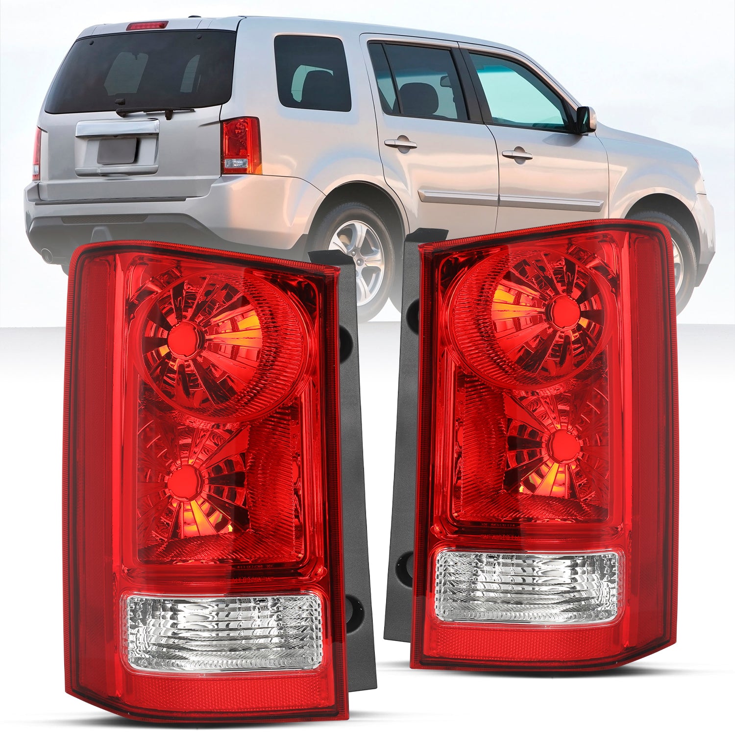 VehicleAid Taillights For 2009-2015 Honda Pilot