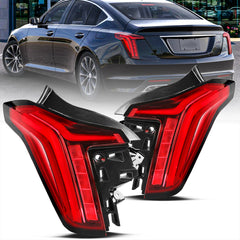 VehicleAid Taillights For 2020-2022 Cadillac CT5 All Red