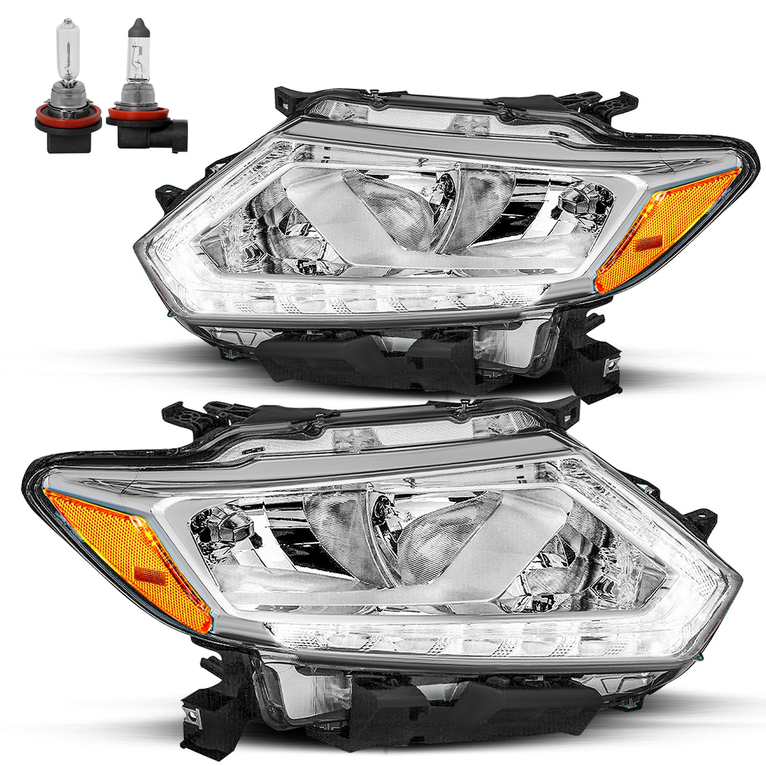 VehicleAid Headlights For 2014-2016 Nissan Rogue