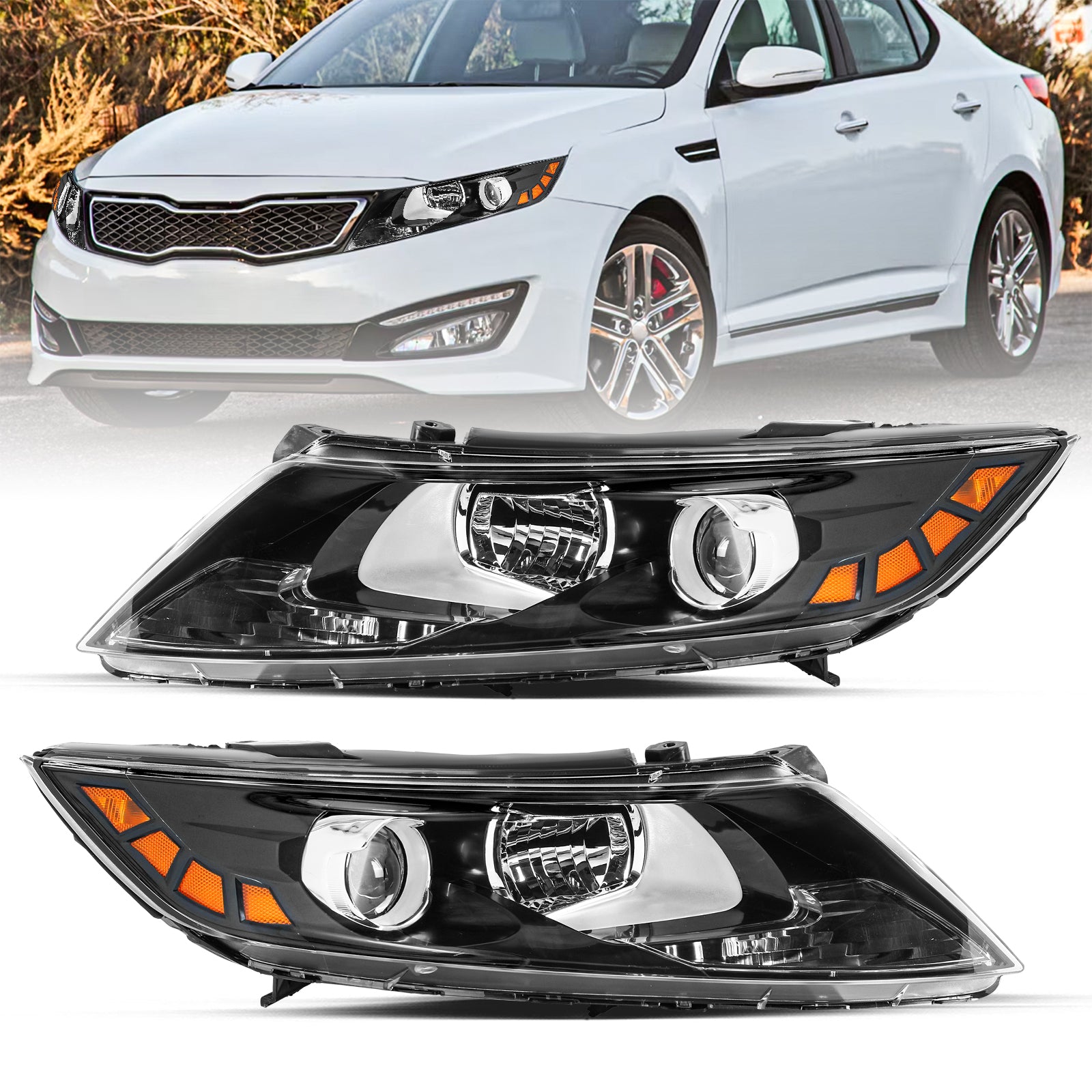 VehicleAid Headlights For 2011-2013 Kia Optima