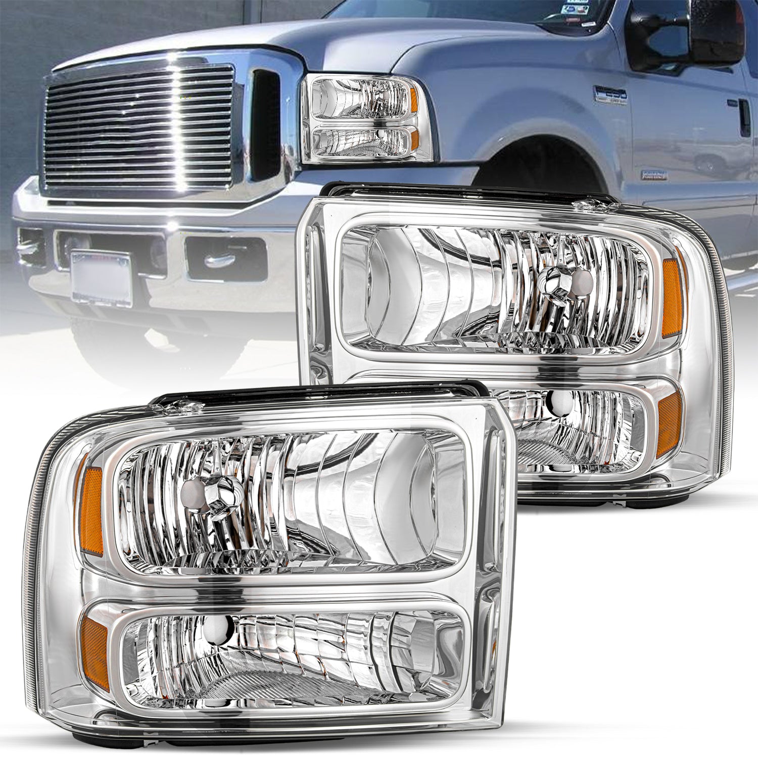 VehicleAid Headlights For 2005 Ford Excursion