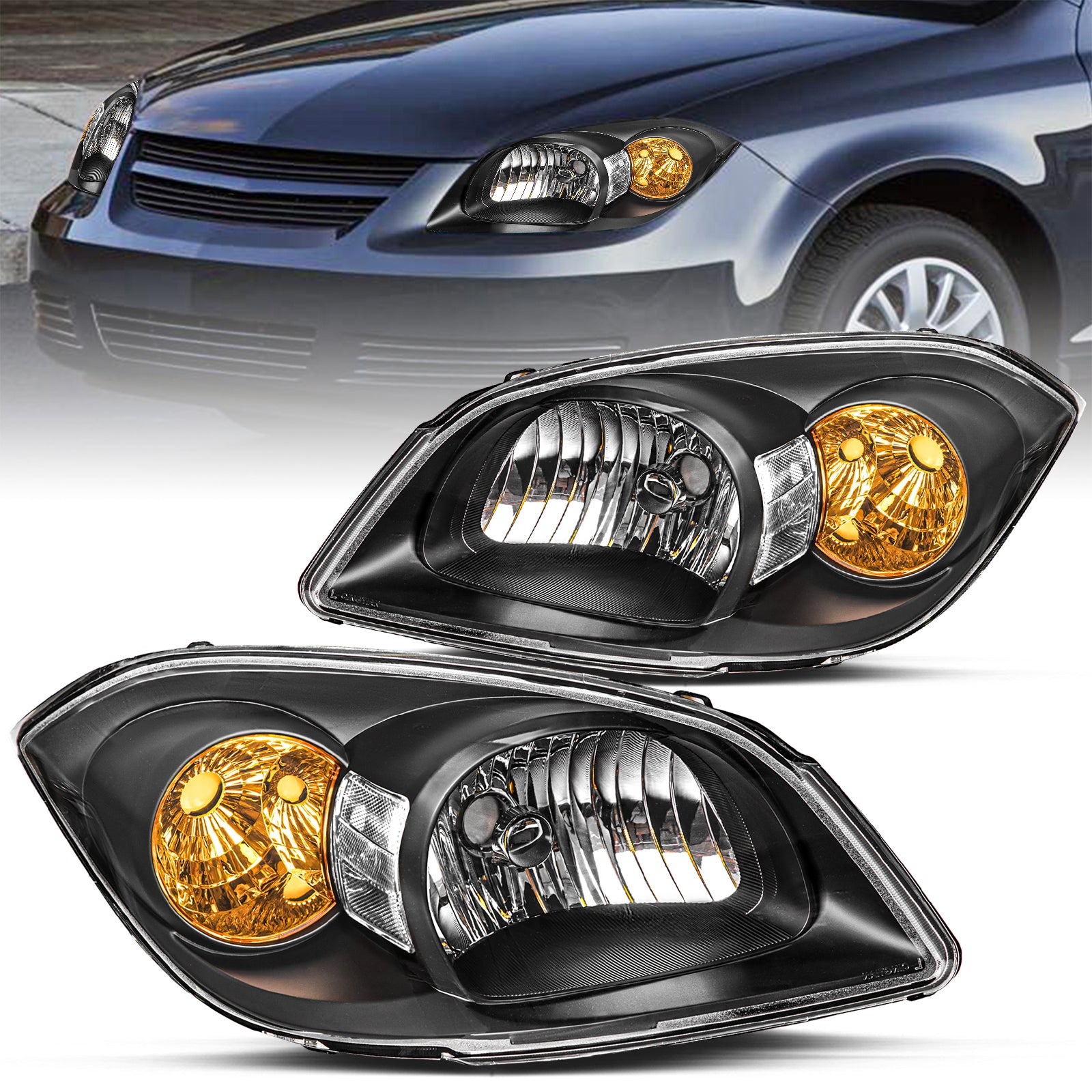 VehicleAid Headlights For 2007-2010 Pontiac G5