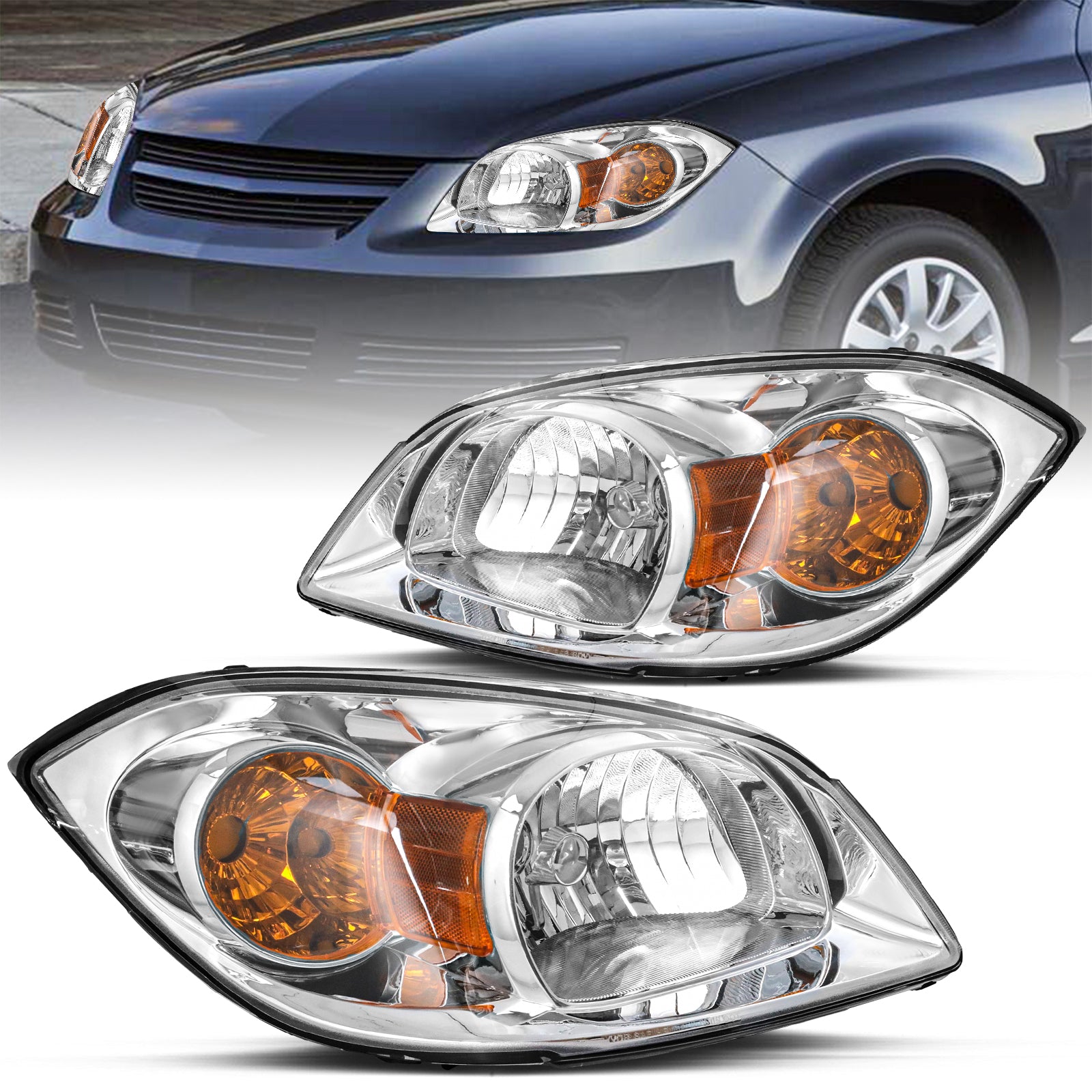 VehicleAid Headlights For 2005-2010 Chevy Cobalt