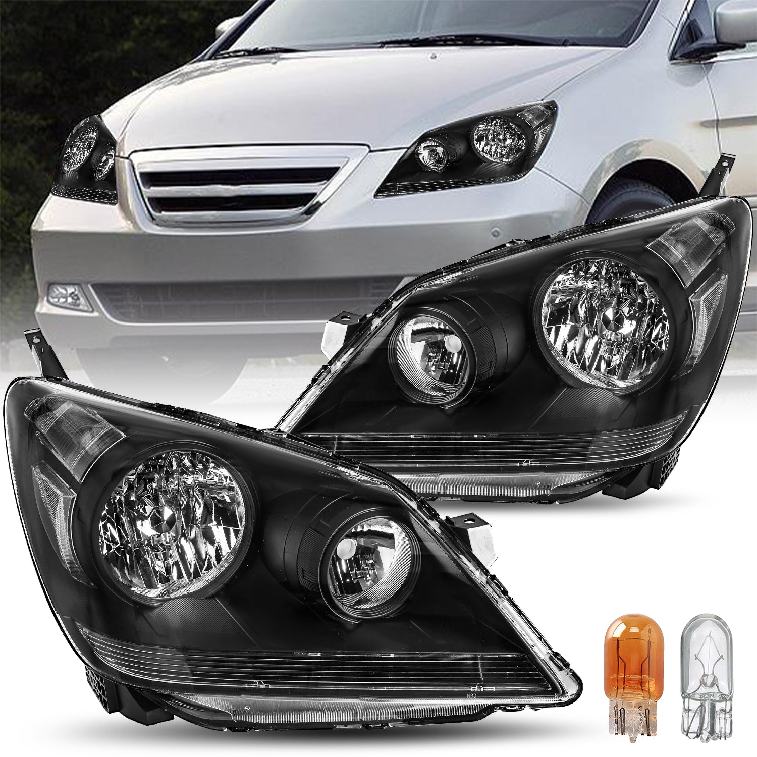 VehicleAid Headlights For 2005-2007 Honda Odyssey