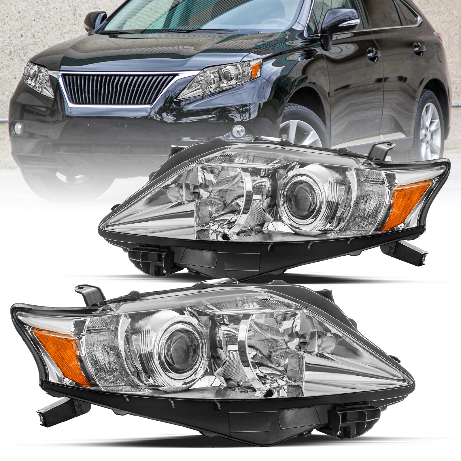 VehicleAid Headlights For 2010-2012 Lexus RX350