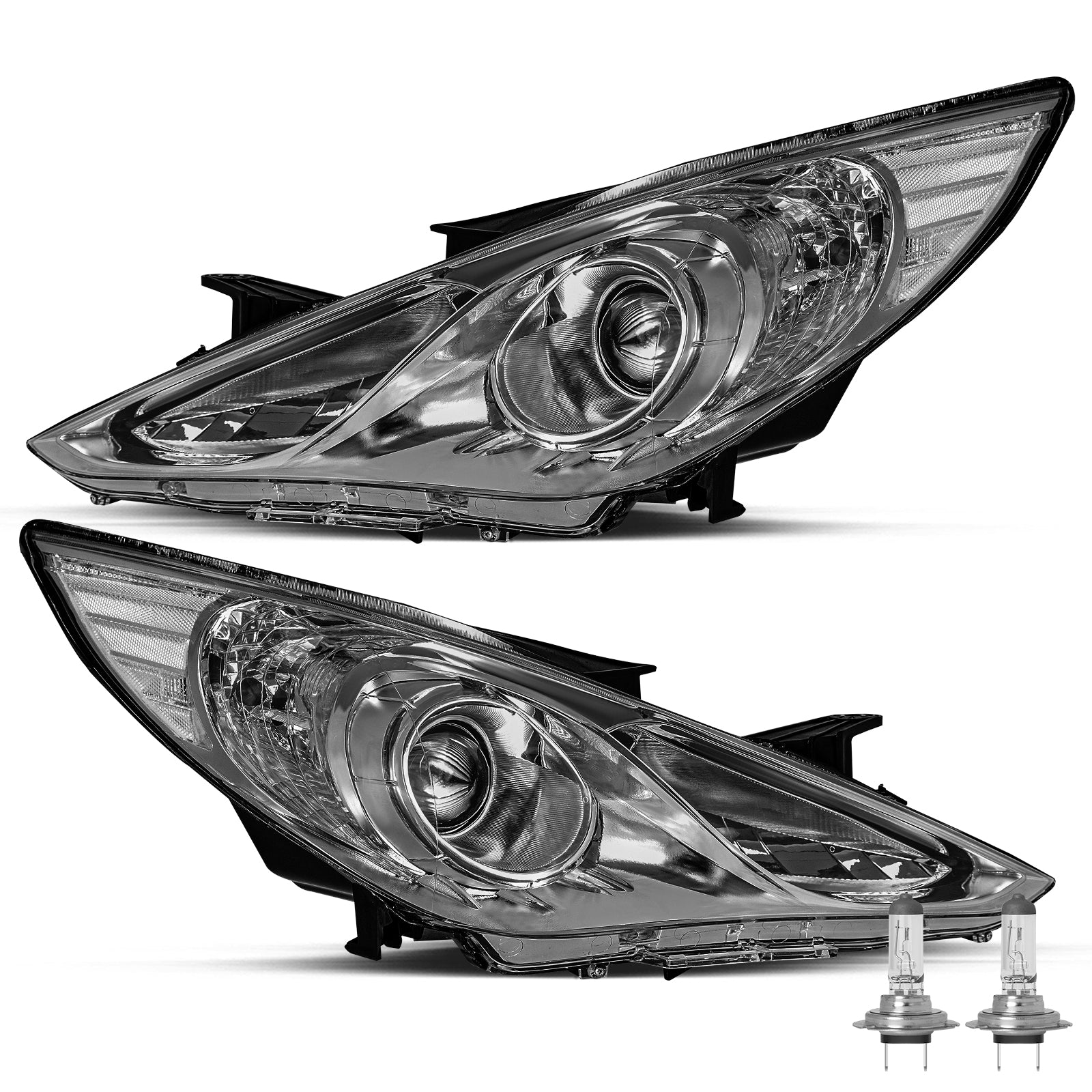 VehicleAid Headlights For 2011-2014 Hyundai SonataHalogen