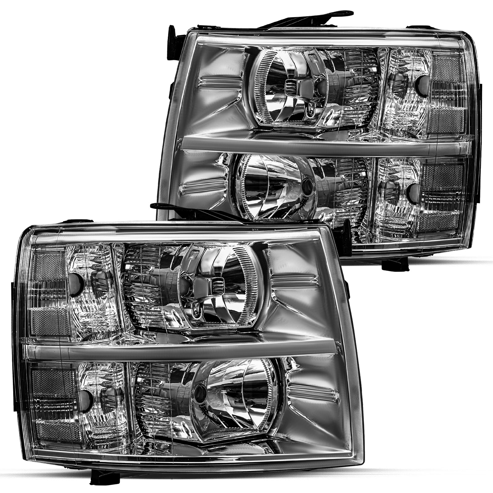 VehicleAid Headlights For 2012-2013 Chevy Silverado 3500