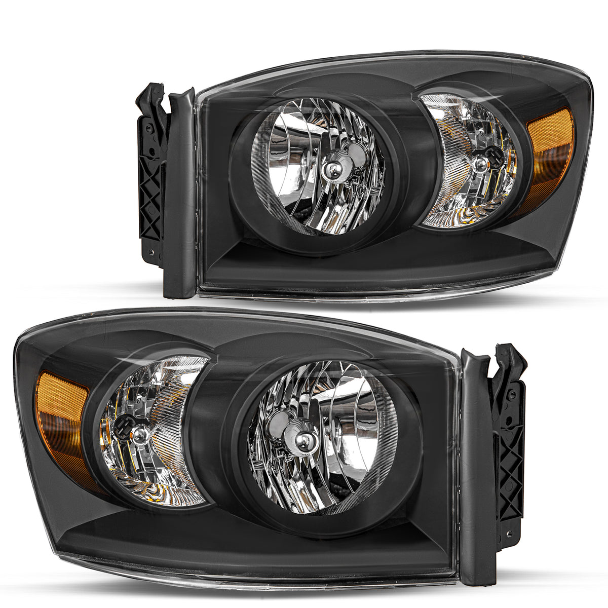 VehicleAid Headlights For 2006-2009 Dodge Ram 2500/3500