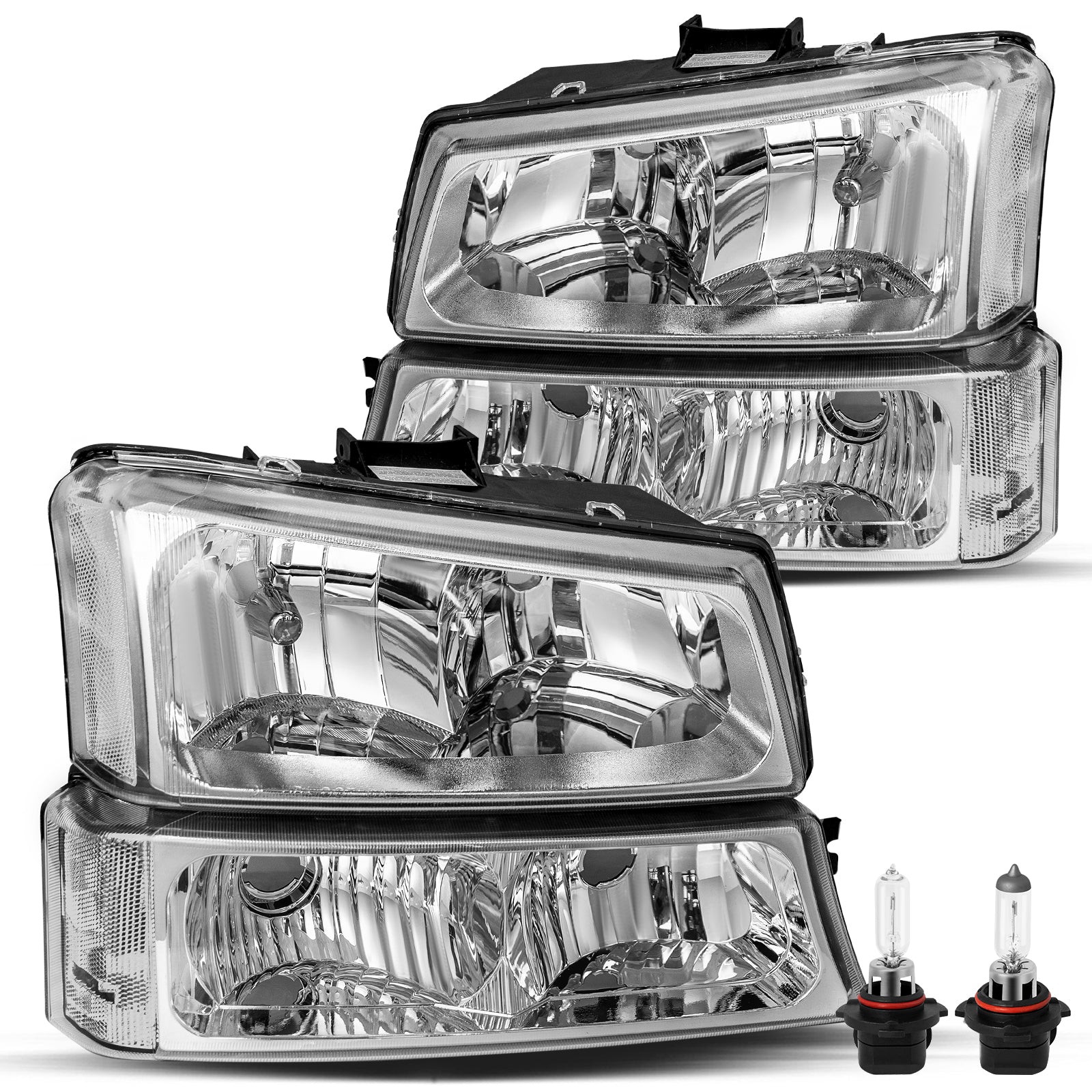 VehicleAid Headlights For 2003-2006 Chevy Avalanche 1500/2500 With LED DRL