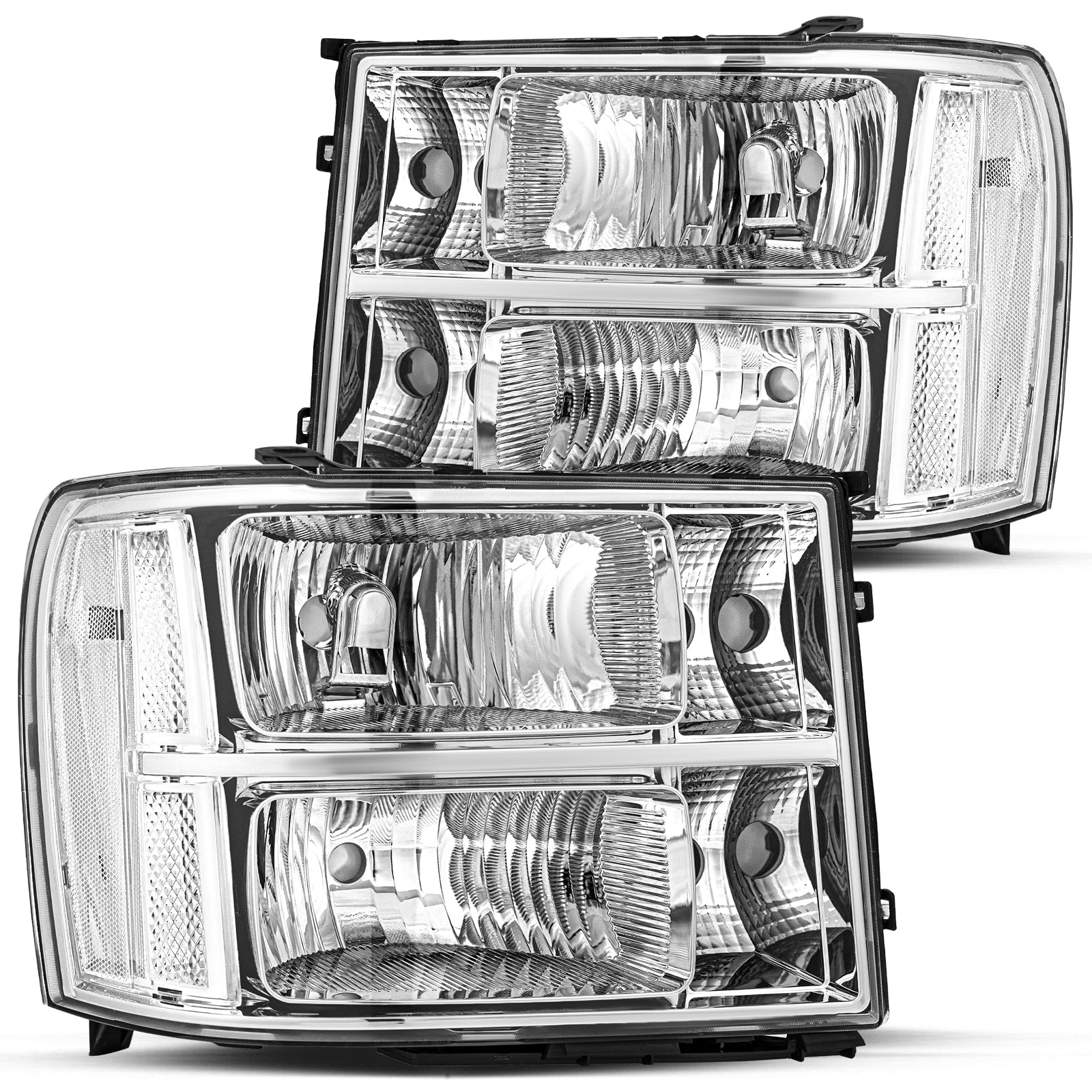 VehicleAid Headlights For 2007-2014 GMC Sierra 2500HD 3500HD