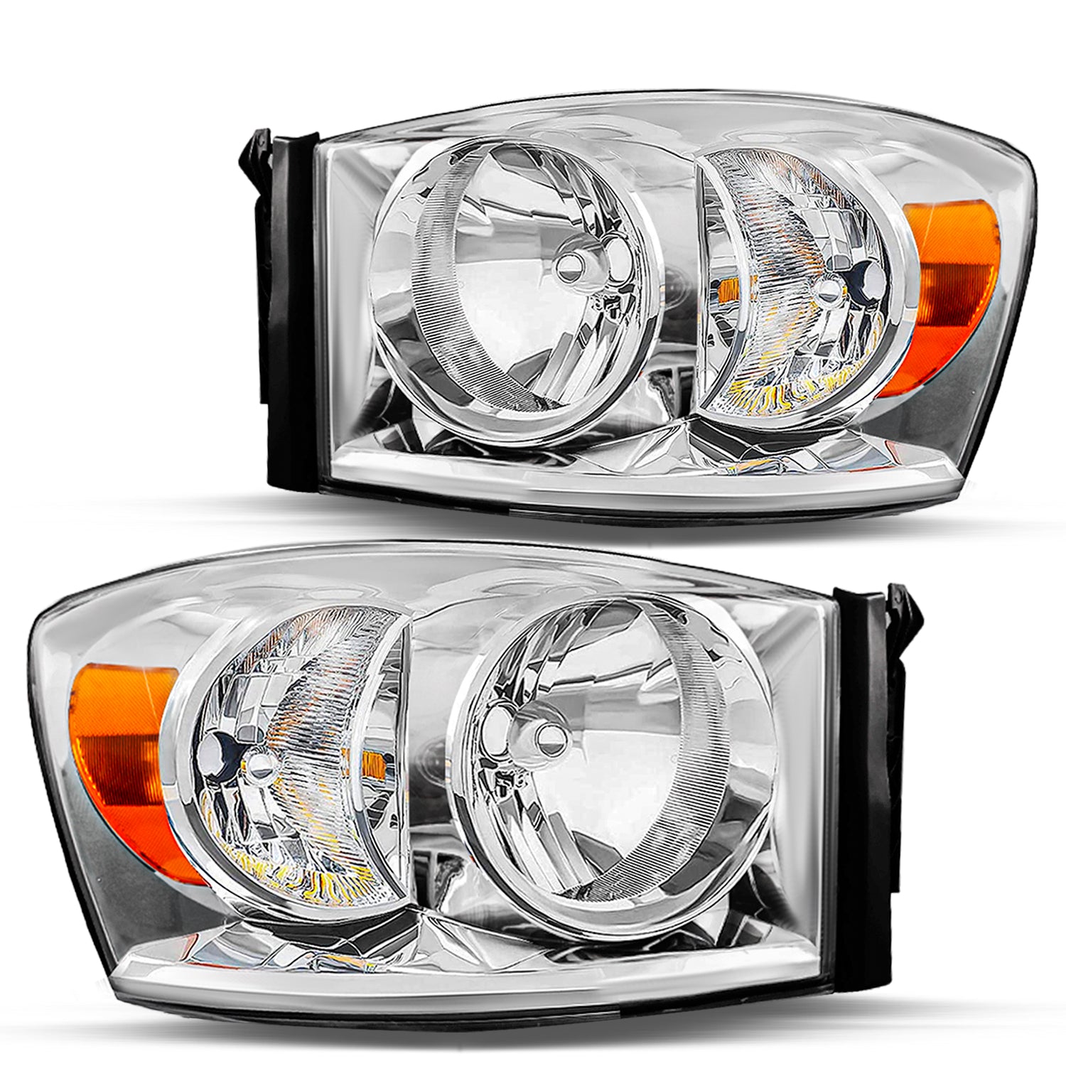 VehicleAid Headlights For 2006-2008 Dodge Ram 1500