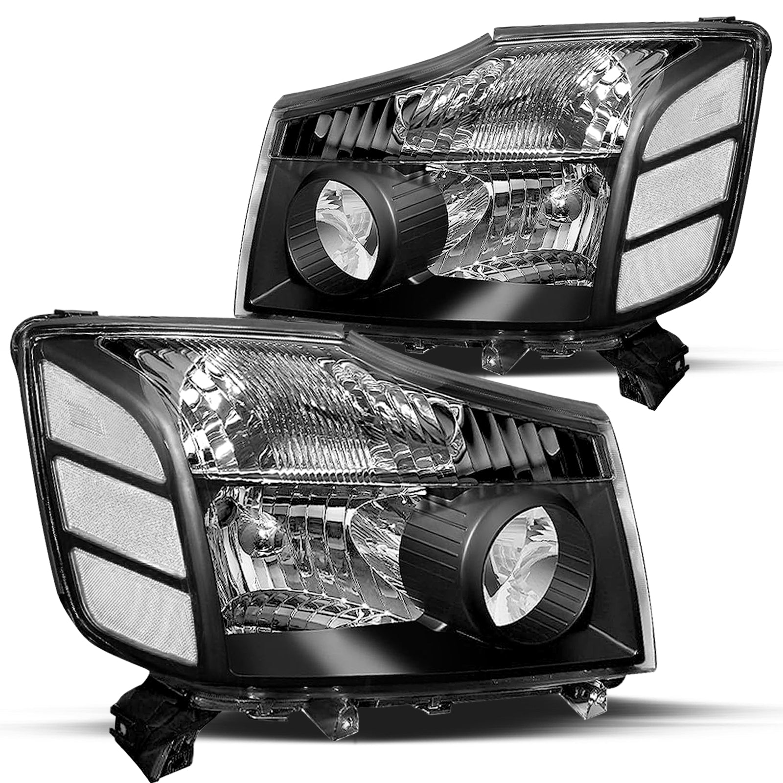 VehicleAid Headlights For 2004-2015 Nissan Titan