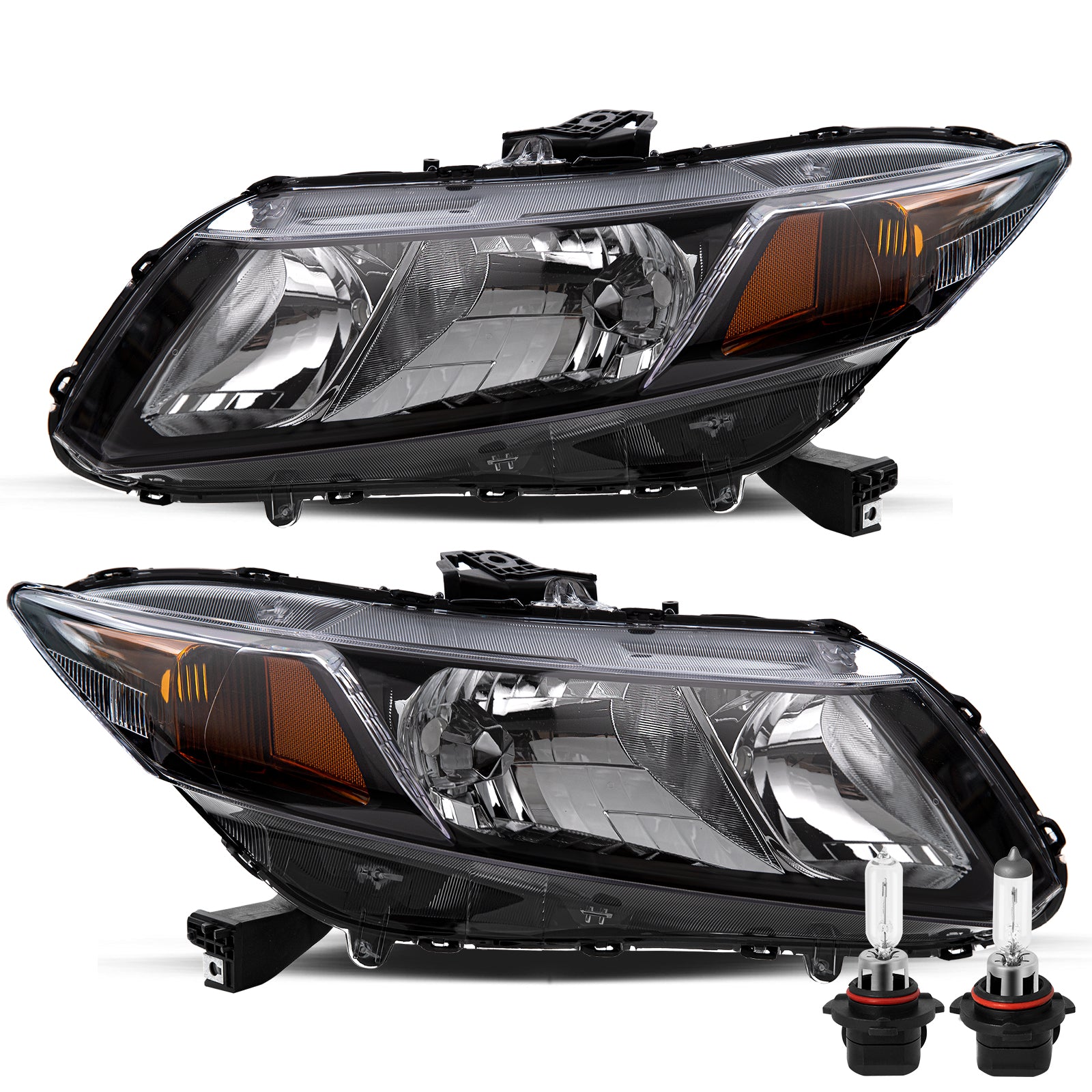 VehicleAid Headlights For 2012-2015 Honda Civic