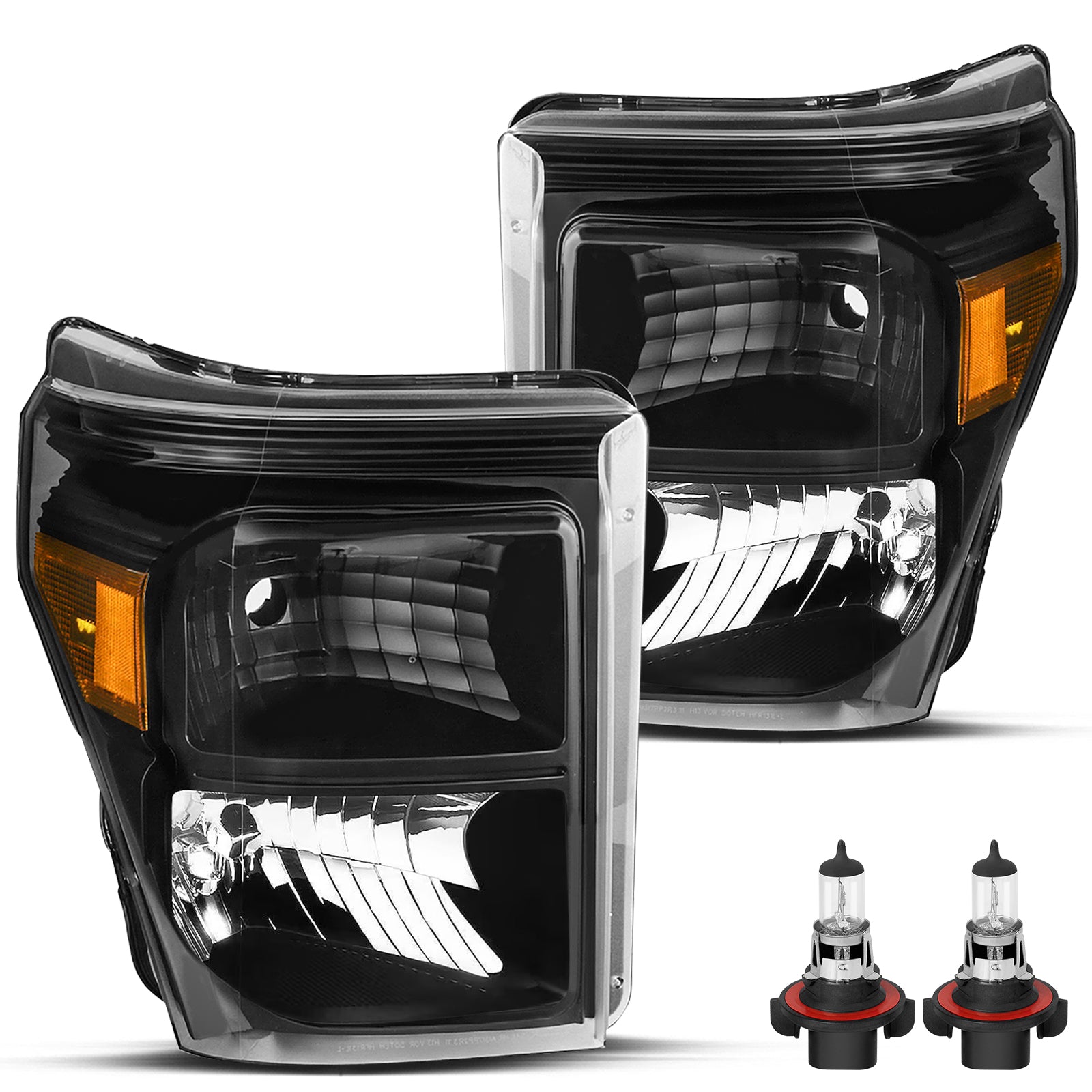 VehicleAid Headlights For 2011-2016 Ford F-550 Super Duty