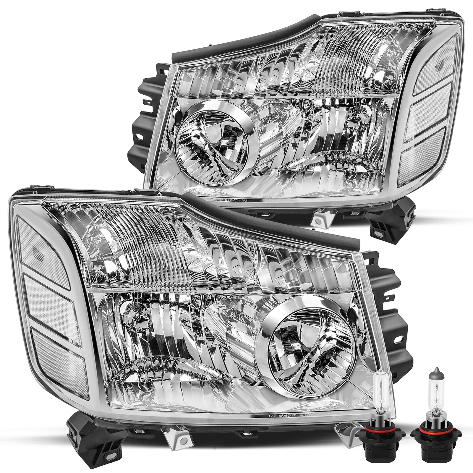 VehicleAid Headlights For 2004-2015 Nissan Titan