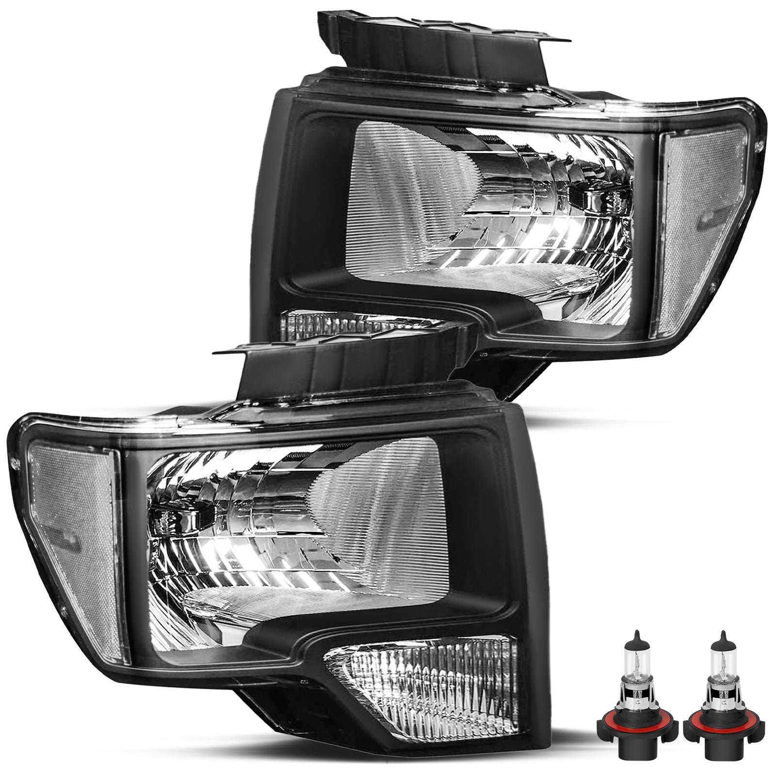 VehicleAid Headlights For 2009-2014 Ford F150 Pickup