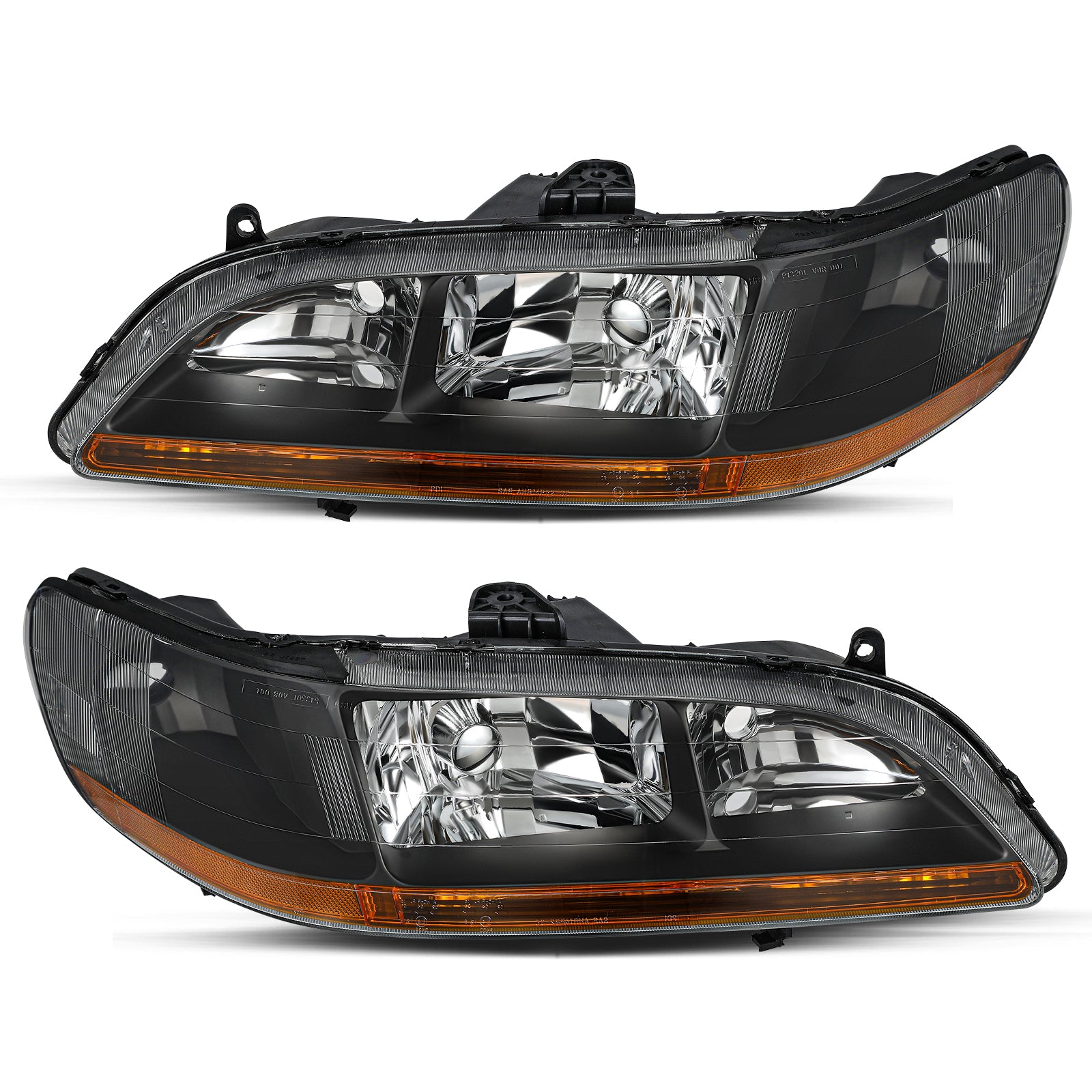 VehicleAid Headlights For 1998-2002 Honda Accord