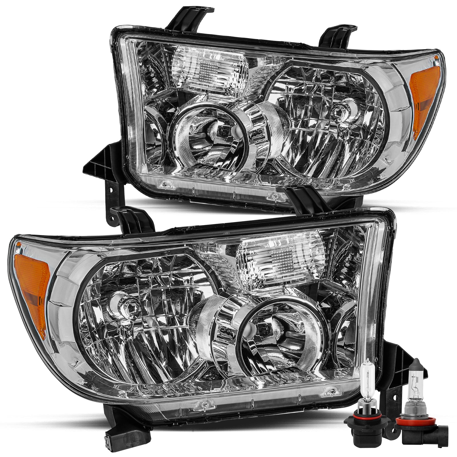 VehicleAid Headlights For 2007-2013 Toyota Tundra