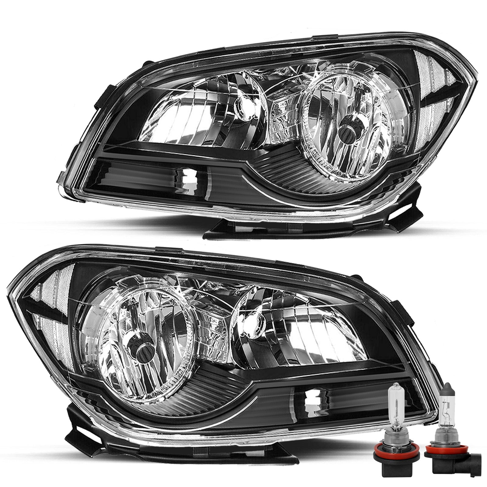 VehicleAid Headlights For 2008-2012 Chevy Malibu