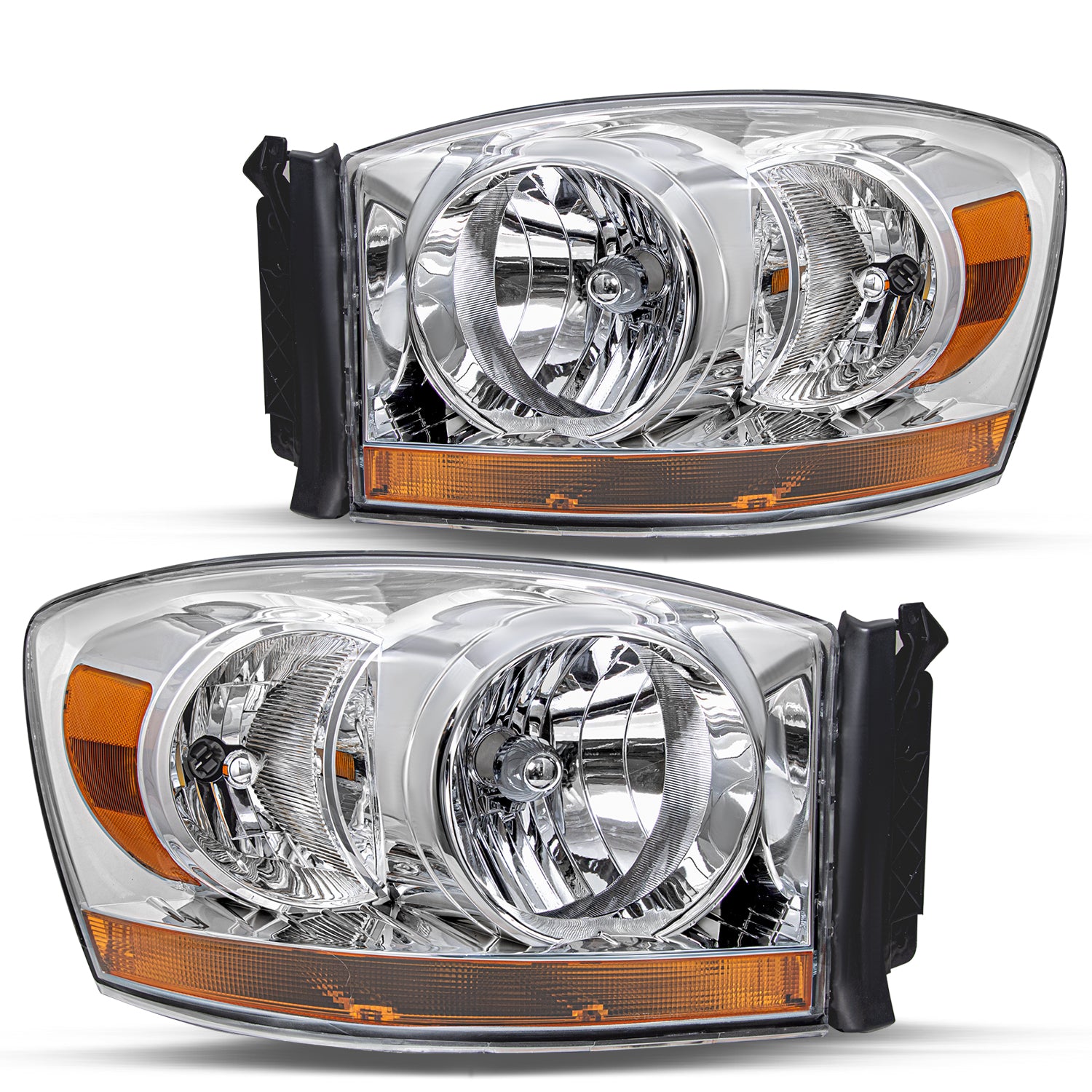 VehicleAid Headlights For 2006-2008 Dodge Ram 1500