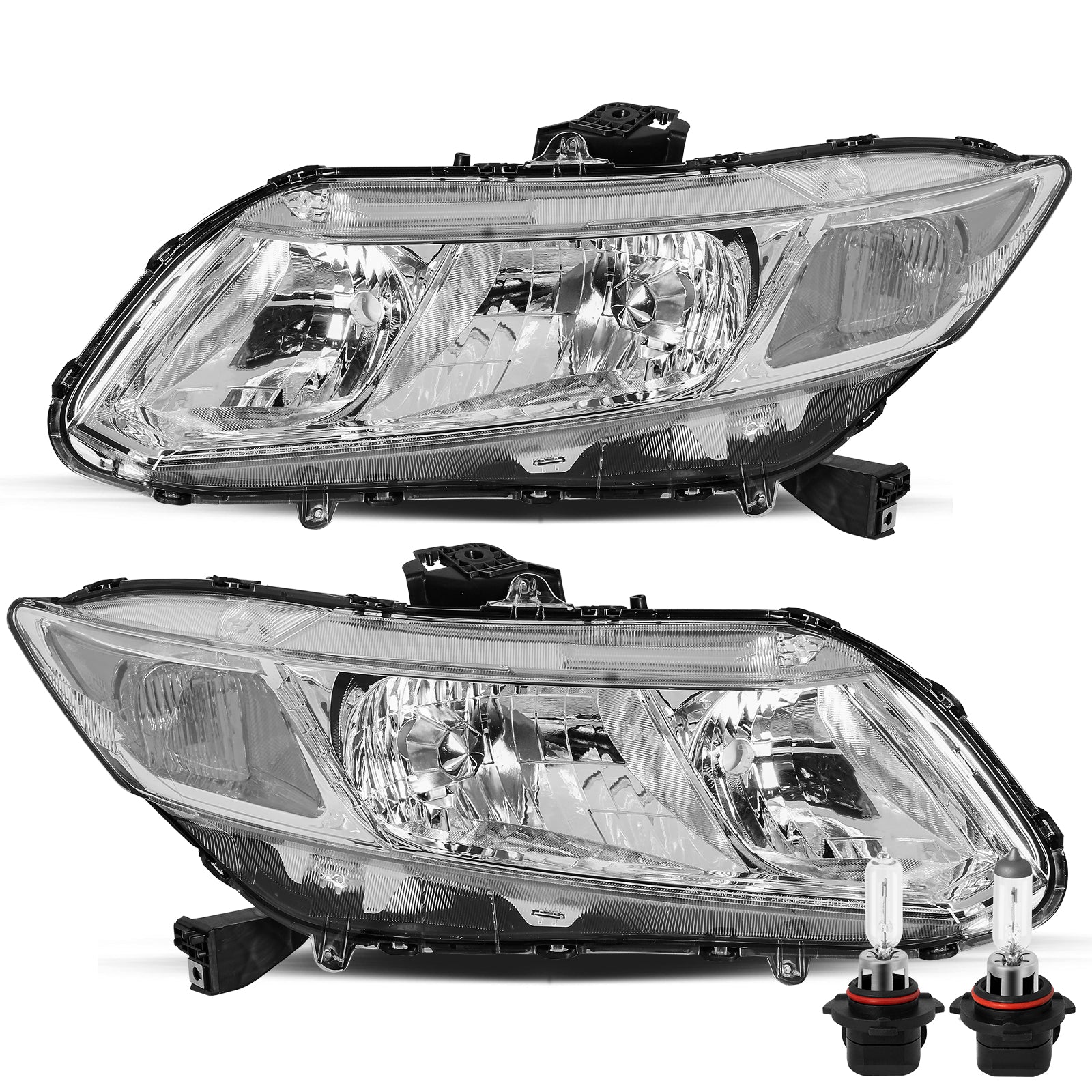 VehicleAid Headlights For 2012-2015 Honda Civic