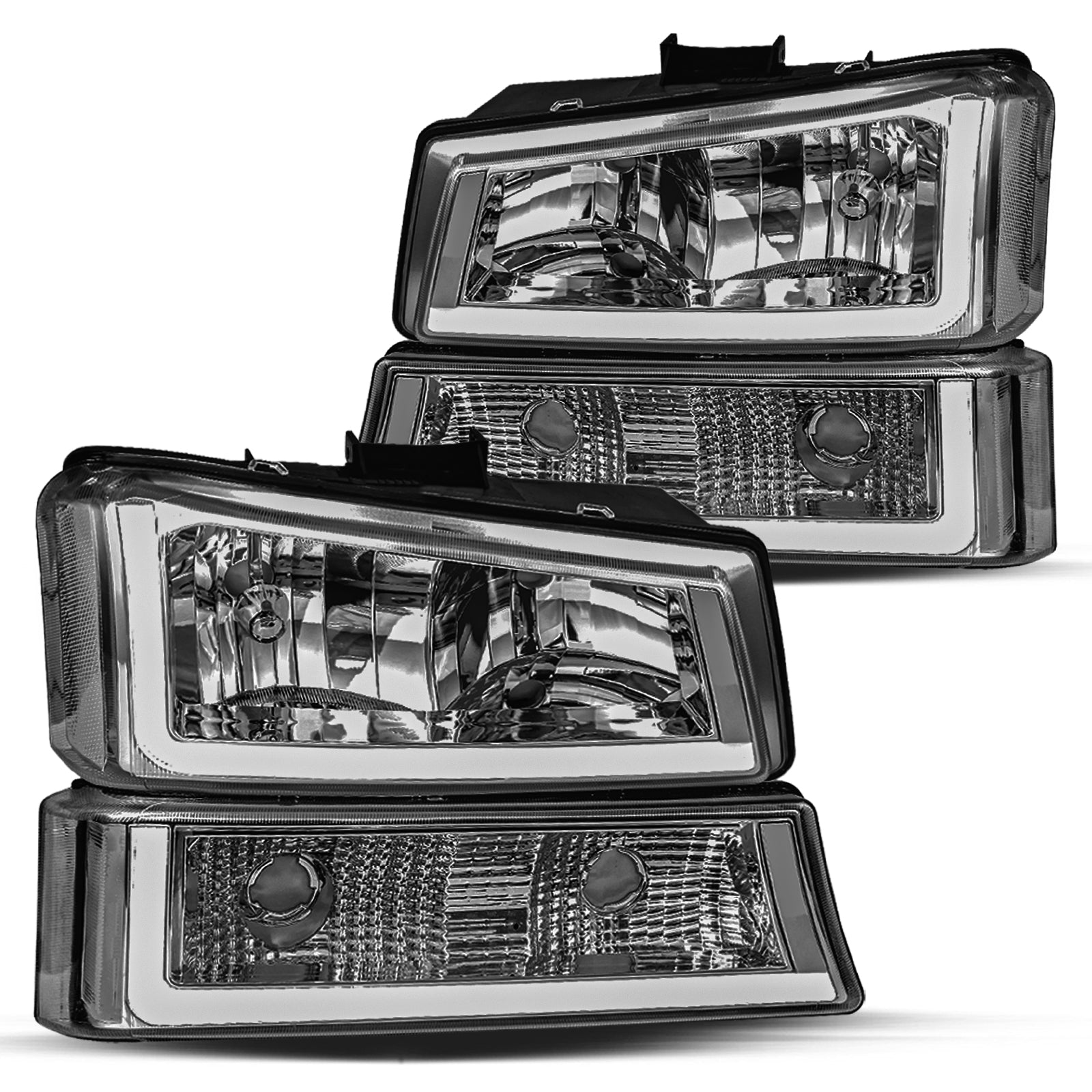 VehicleAid Headlights For 2003-2006 Chevy Avalanche 1500/2500 With LED DRL