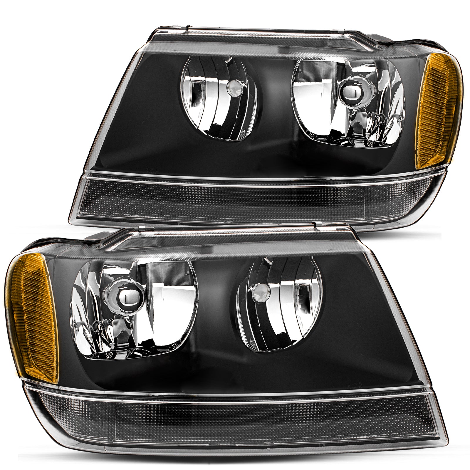 VehicleAid Headlights For 1999-2004 Jeep Grand Cherokee