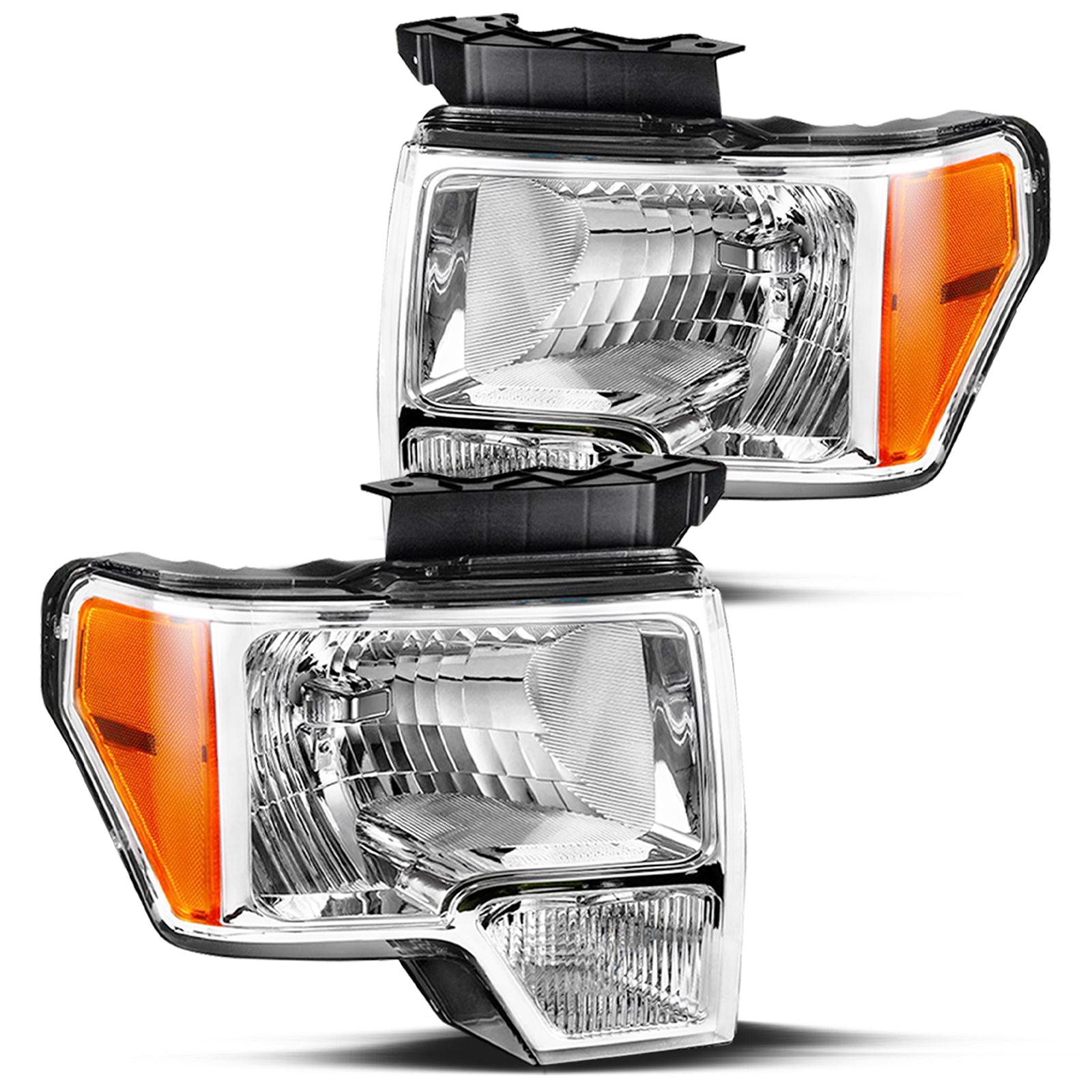 VehicleAid Headlights For 2009-2014 Ford F150 Pickup