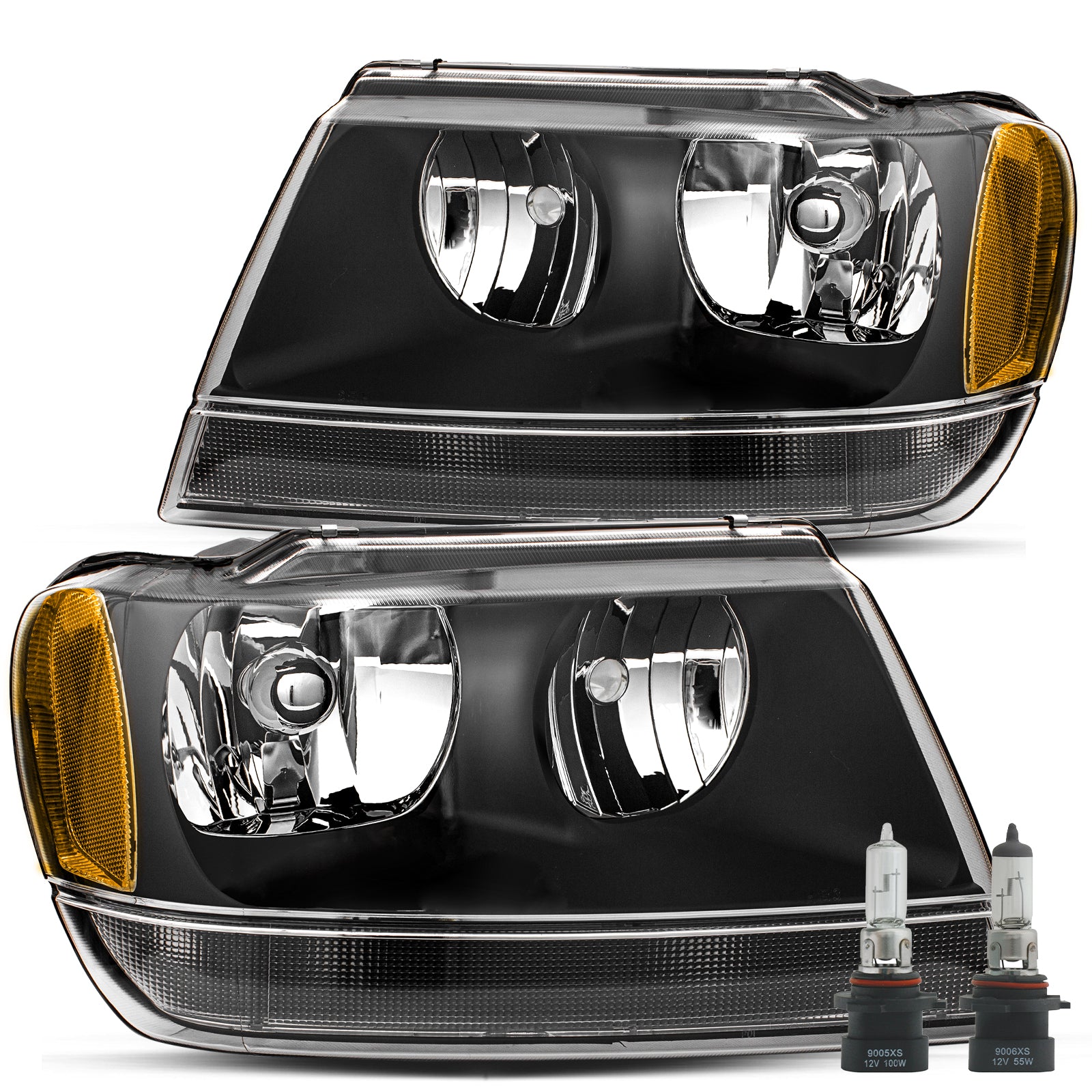 VehicleAid Headlights For 1999-2004 Jeep Grand Cherokee