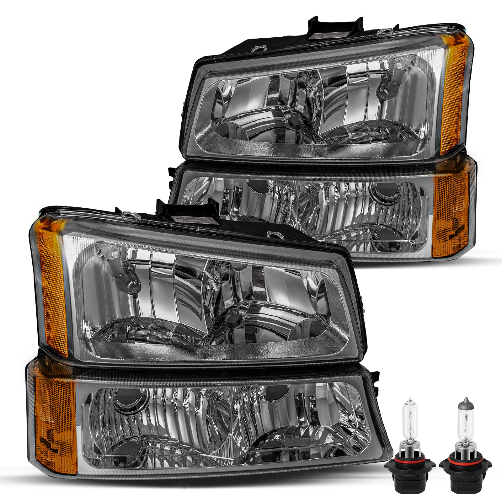 VehicleAid Headlights For 2003-2006 Chevy Avalanche 1500/2500 With LED DRL