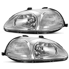 VehicleAid Headlights For 1996-1998 Honda Civic DX EX LX