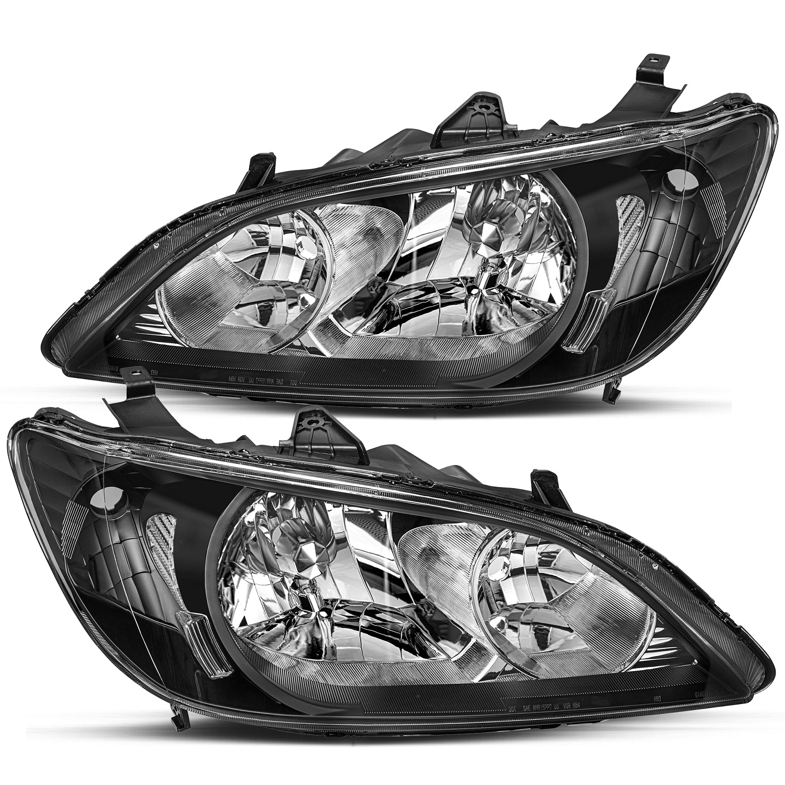 VehicleAid Headlights For 2004-2005 Honda Civic