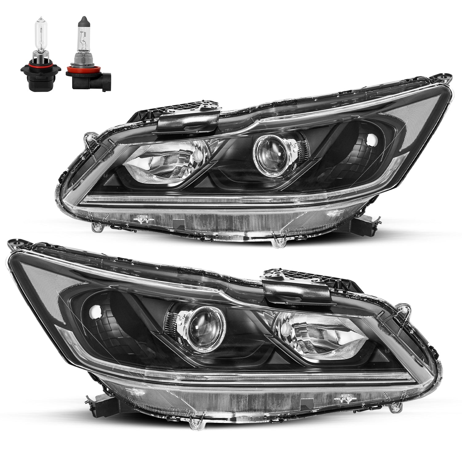 VehicleAid Headlights For 2016-2017 Honda Accord