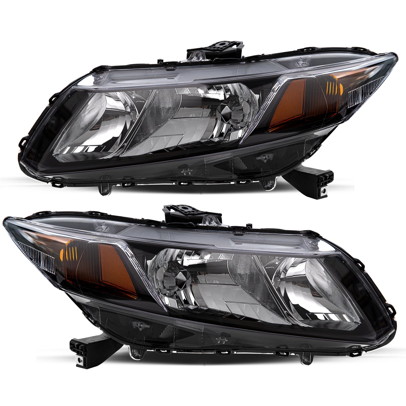 VehicleAid Headlights For 2012-2015 Honda Civic