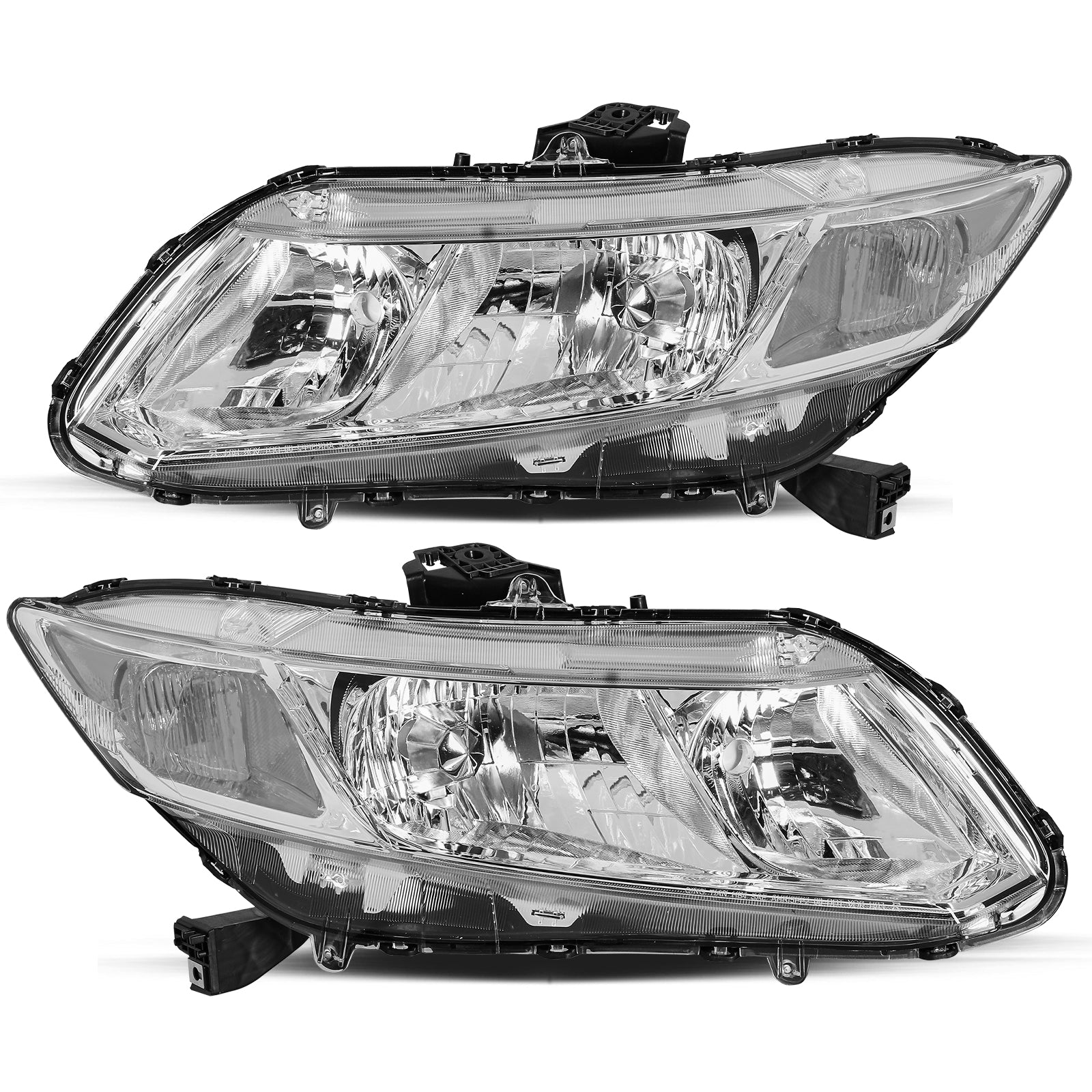 VehicleAid Headlights For 2012-2015 Honda Civic