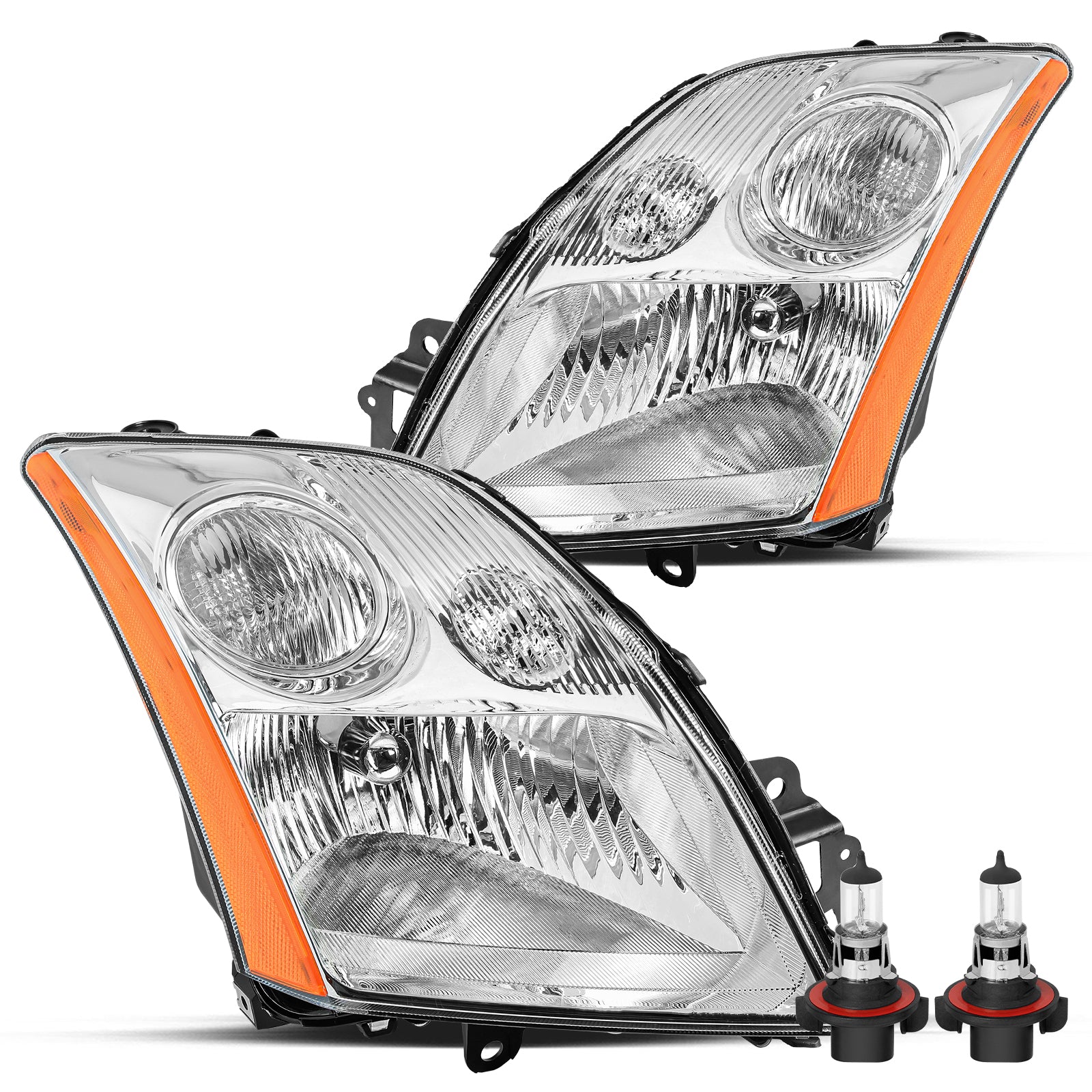 VehicleAid Headlights For 2007-2009 Nissan Sentra