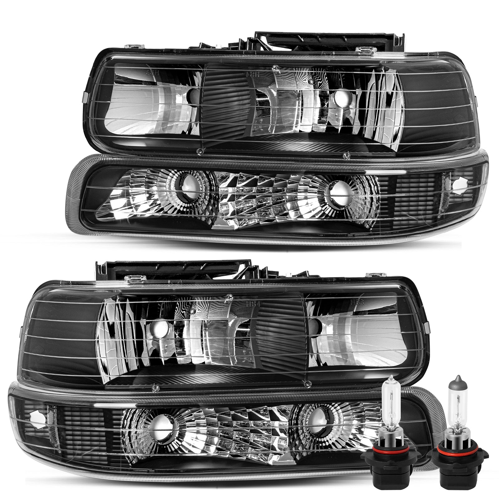 VehicleAid Headlights For 1999-2002 Chevy Silverado 2500