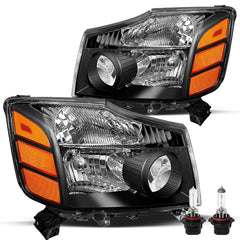 VehicleAid Headlights For 2004-2015 Nissan Titan