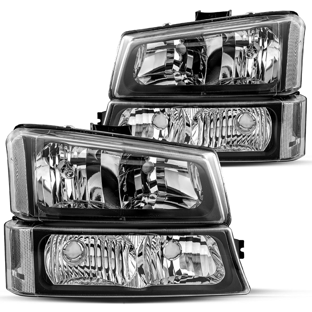 VehicleAid Headlights For 2003-2006 Chevy Avalanche 1500/2500 With LED DRL