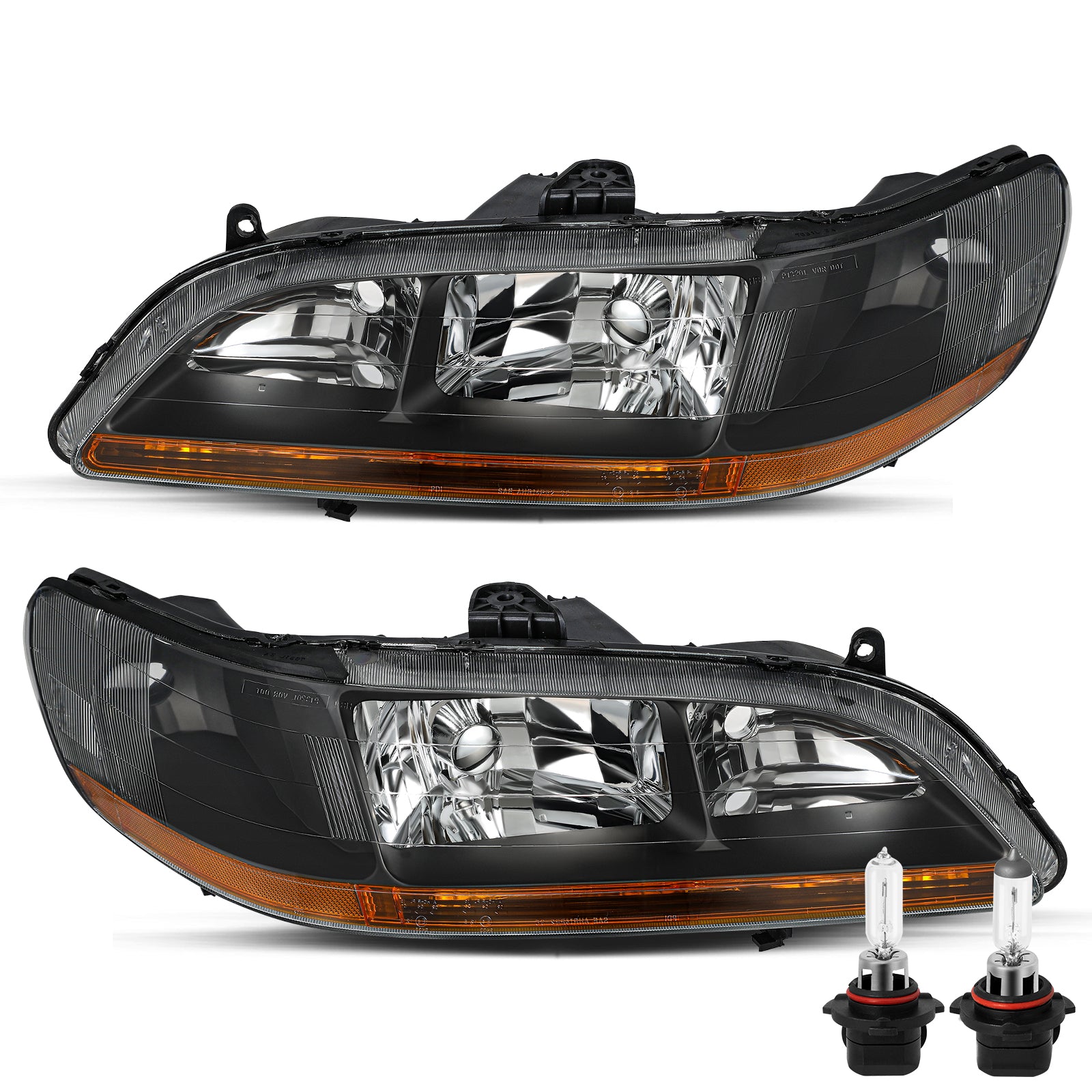 VehicleAid Headlights For 1998-2002 Honda Accord