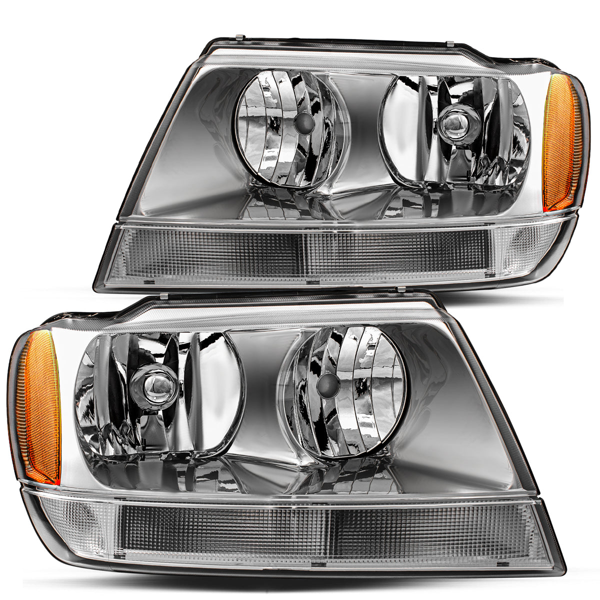 VehicleAid Headlights For 1999-2004 Jeep Grand Cherokee