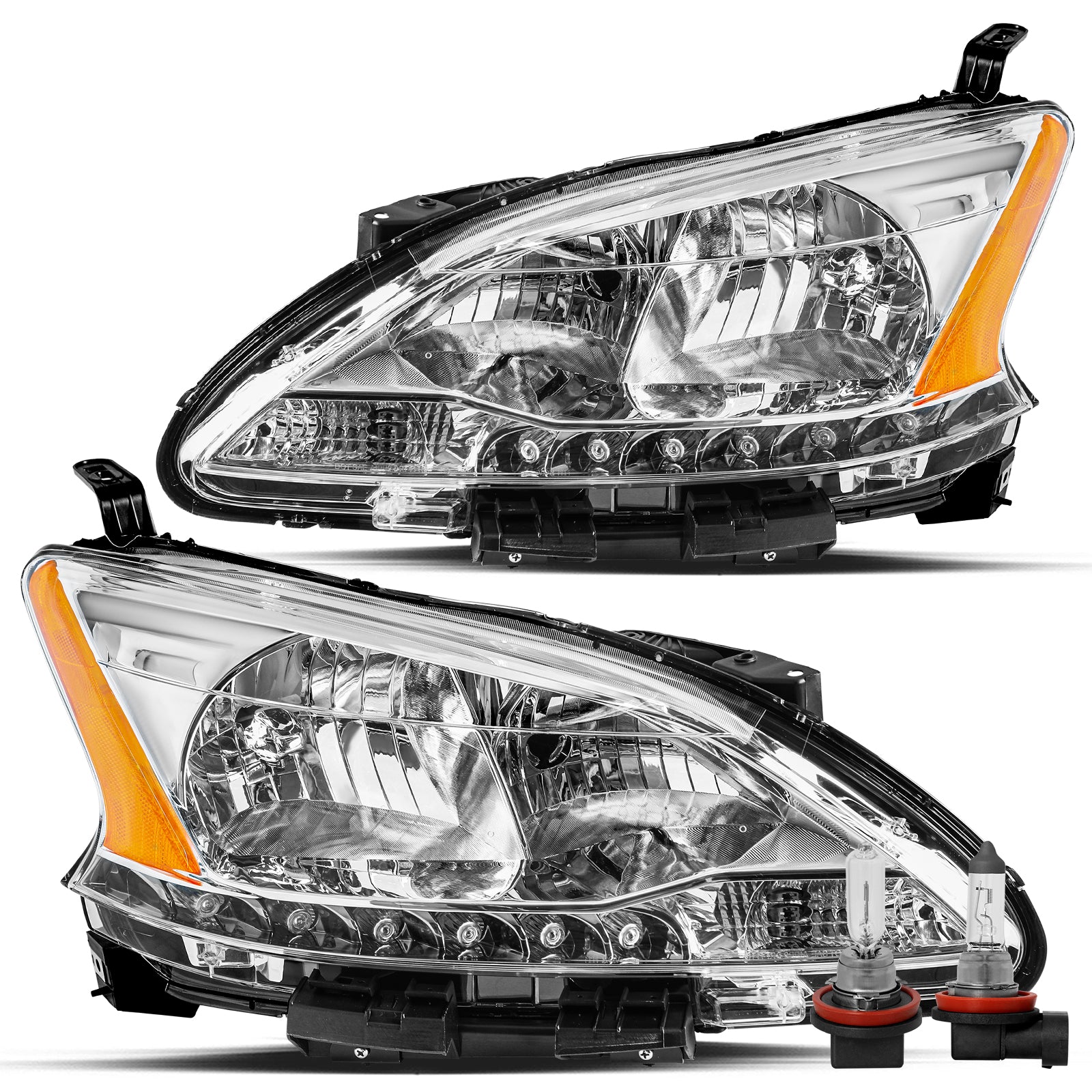 VehicleAid Headlights For 2013-2015 Nissan Sentra