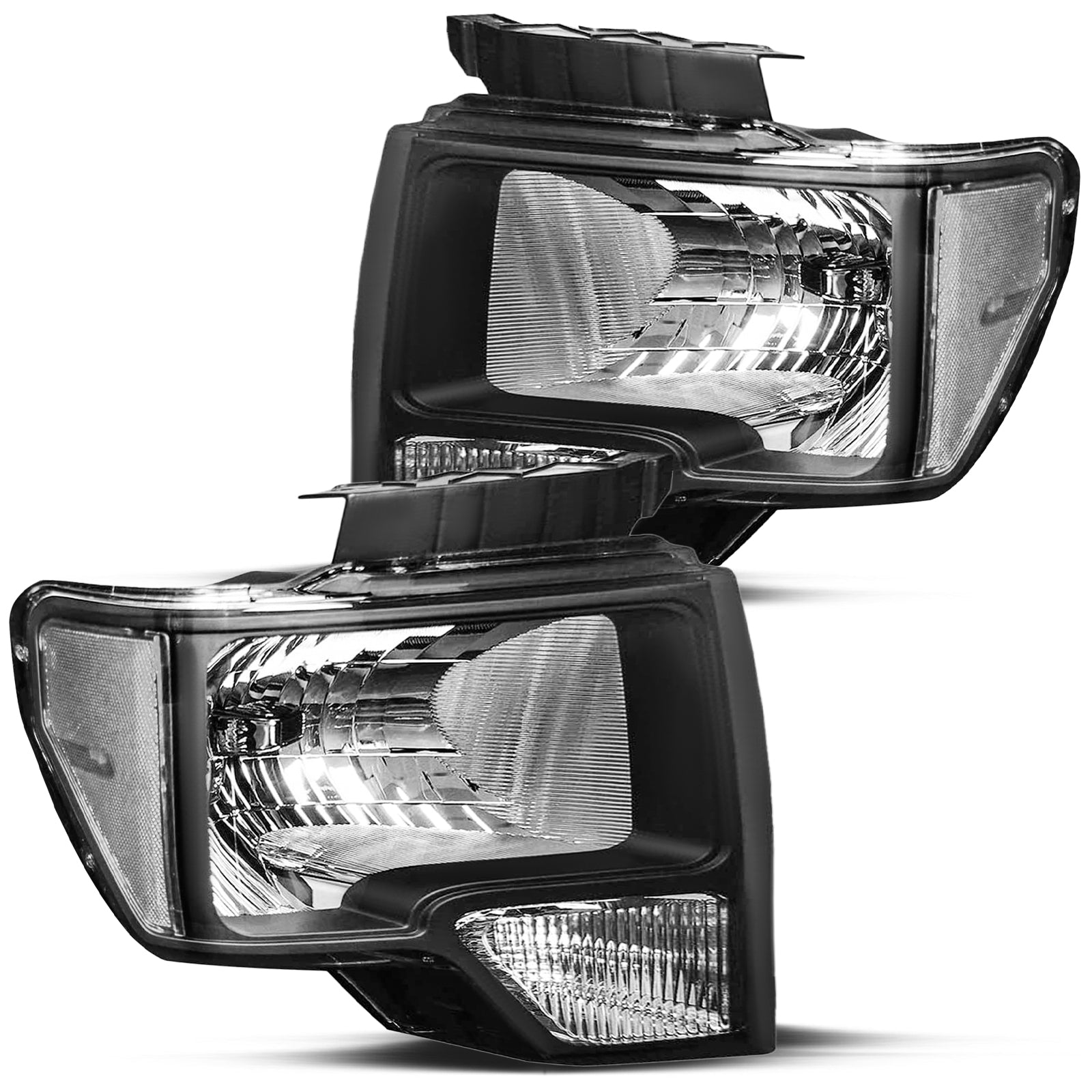 VehicleAid Headlights For 2009-2014 Ford F150 Pickup